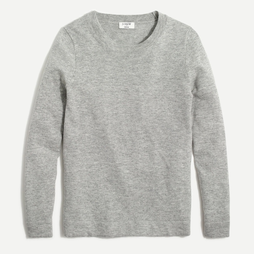J. Crew Gray Crew Neck Sweater Soft and Cozy Teddie Sweatshirt - Picture 2 of 8